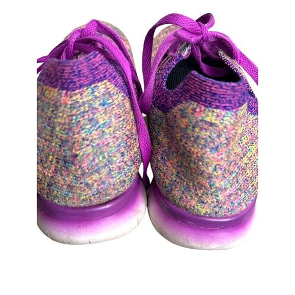 Nike Free RN Flyknit Women's Size 8 Running Shoes Hyper Purple Lace Up Athletic - Picture 4 of 11